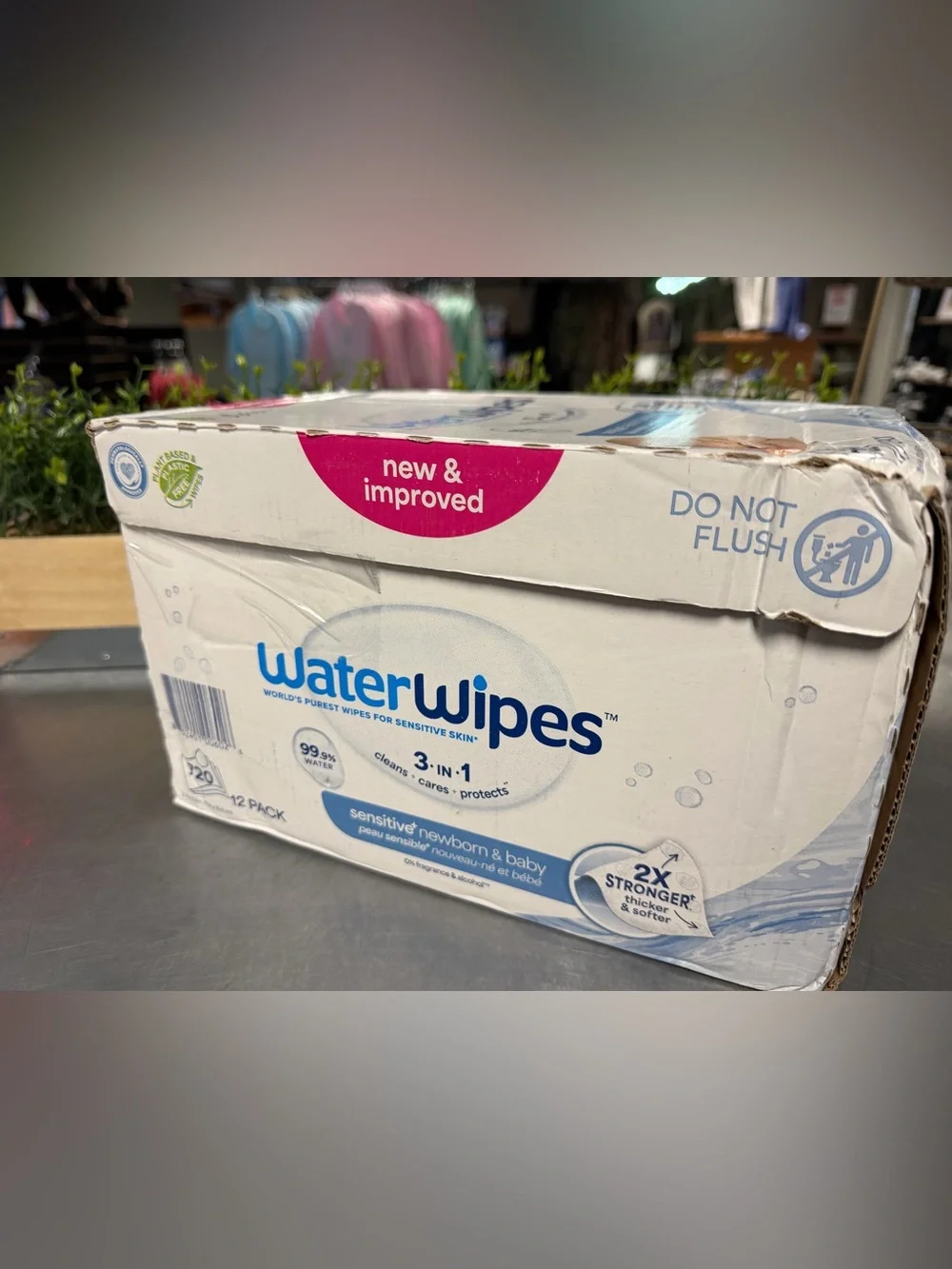WaterWipes Sensitive Baby Wipes (12 Pack) - NEW